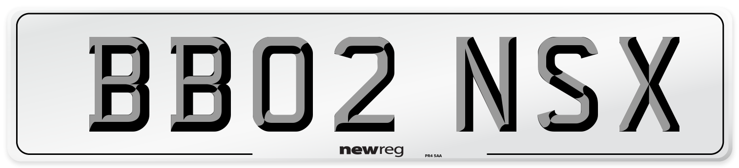 BB02 NSX Number Plate from New Reg